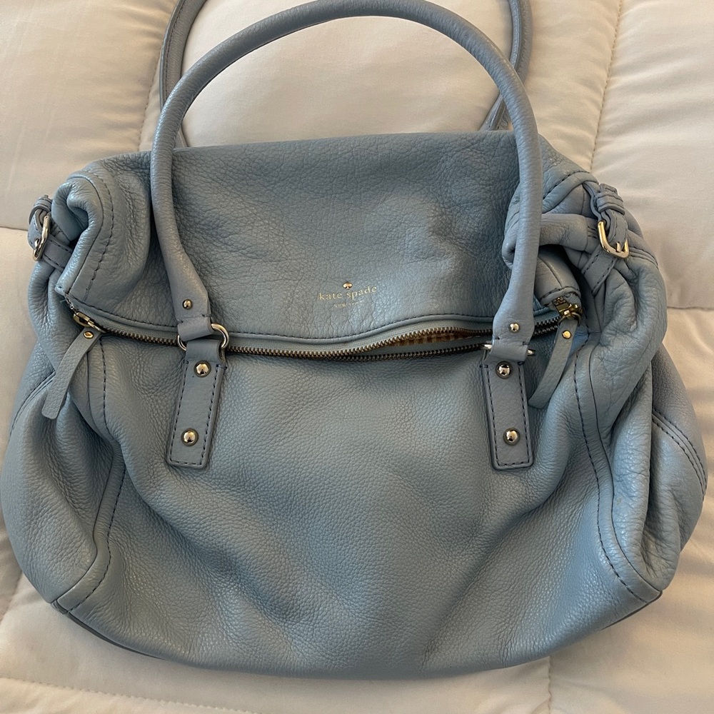 Kate Spade Blue Shoulder Bag with Slouchy Design